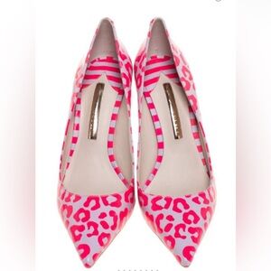 Sophia Webster Lola Leopard Pink Heels.